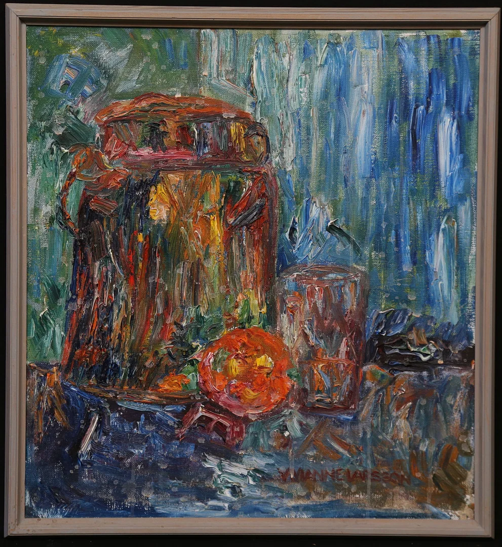 VIVIANNE LARSSON. olja på duk, signerad. — Paintings — Gomér & Andersson Linköping