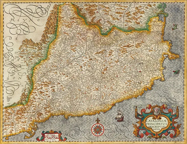 MERCATOR/HONDIUS, Cataloniæ Principatus Descriptio Nova, 1633.