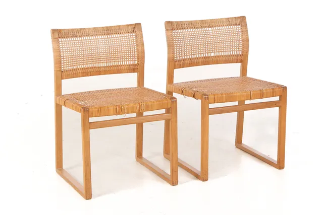 Børge Mogensen. Pair of oak chairs, model BM61 (2)