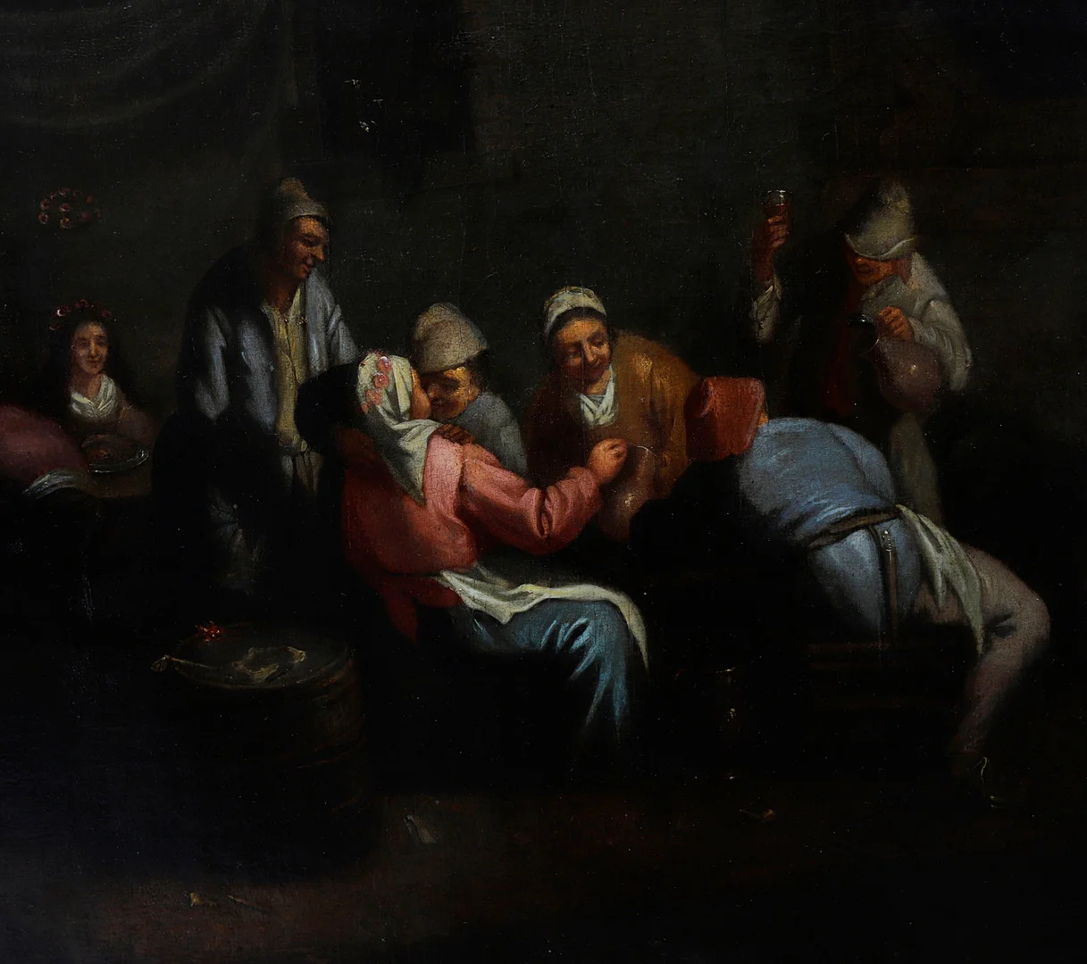 DUTCH SCHOOL OF THE MID-17TH CENTURY. CIRCLE OF ADRIAEN VAN OSTADE. Interior of a tavern. — Paintings — Balclis