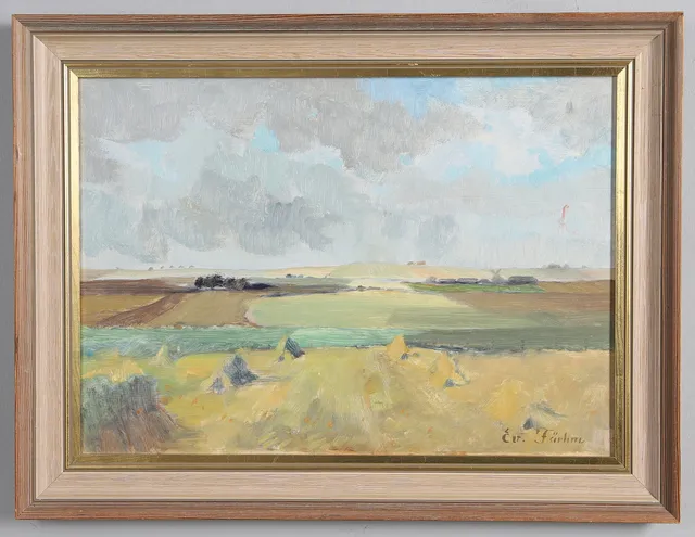 EVERT FÄRHM (20TH CENTURY SWEDISH SCHOOL). HARVEST SCENE.