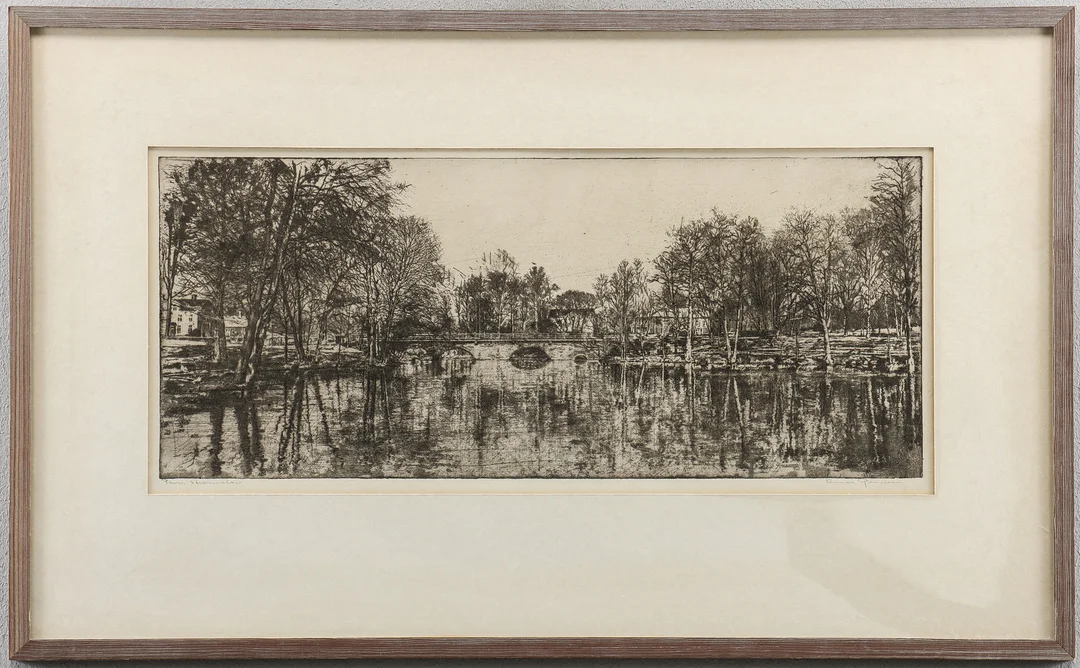 EINAR PERSSON. "Strömmen". — Engravings & Prints — Karlstad Hammarö Auktionsverk
