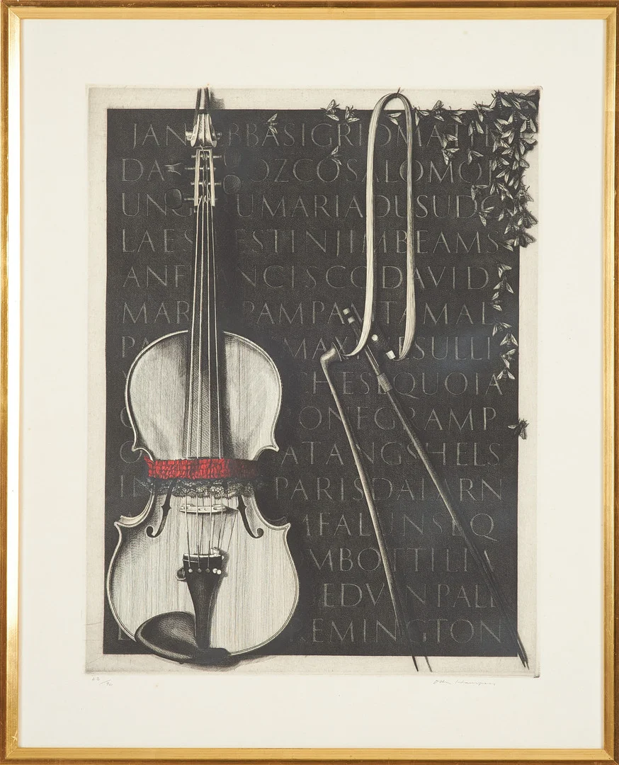 OLLE HANSPERS. "Silent year" kopparstick med kolorering, signerad, numrerad -63/90. — Engravings & Prints — Stockholms Auktionsverk Sickla