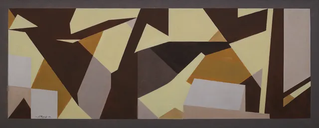 BERTIL ÖHLUND (1923-2003). Geometrisk komposition, olja på duk, signerad Bertil Öhlund - 57.