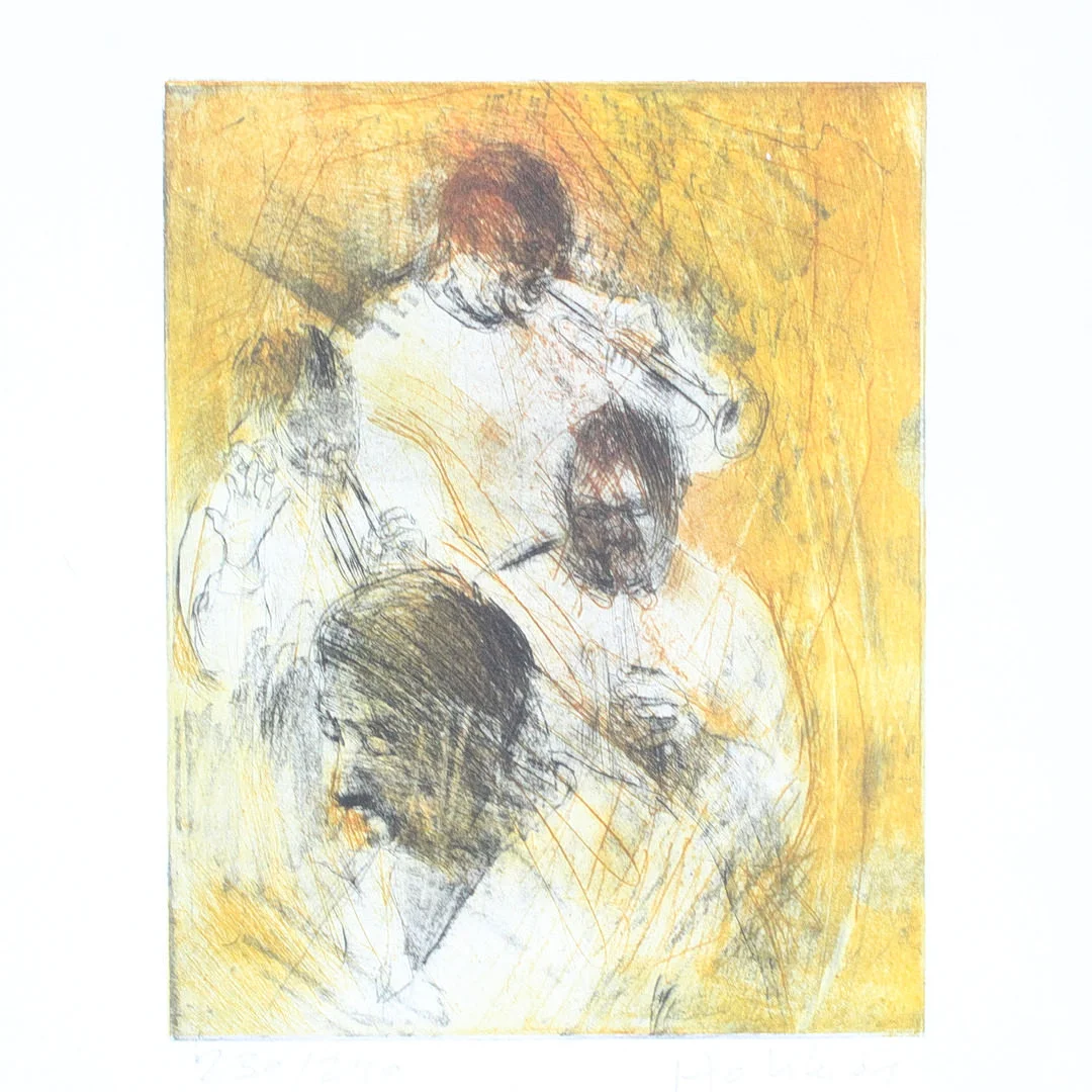 CHRISTOPHE HOHLER (1961). Radierung, '' JAZZ'' signiert, limitiert, 230/240, Paris 2001. — Engravings & Prints — Stockholms Auktionsverk Düsseldorf/Neuss