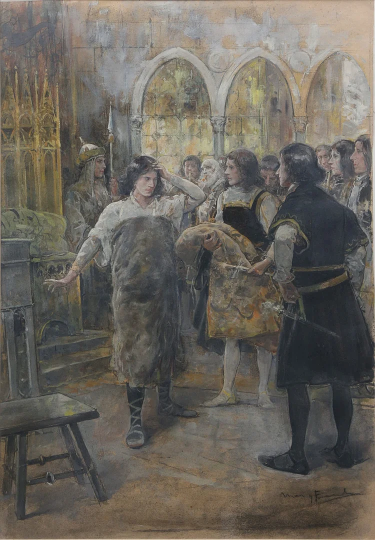 ARCADI MAS I FONDEVILA. Historicist scene. — Drawings — Balclis