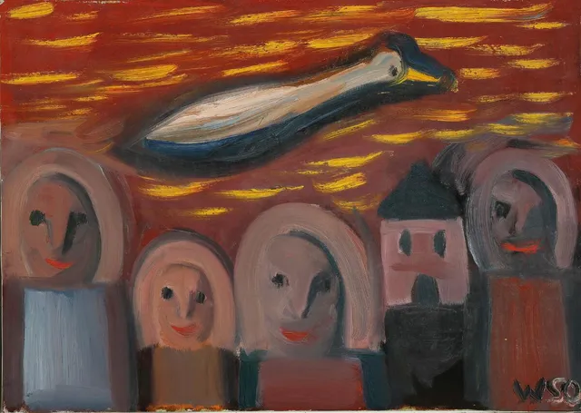 Untitled. Signed WSO. Oil on canvas. 48×68 cm.