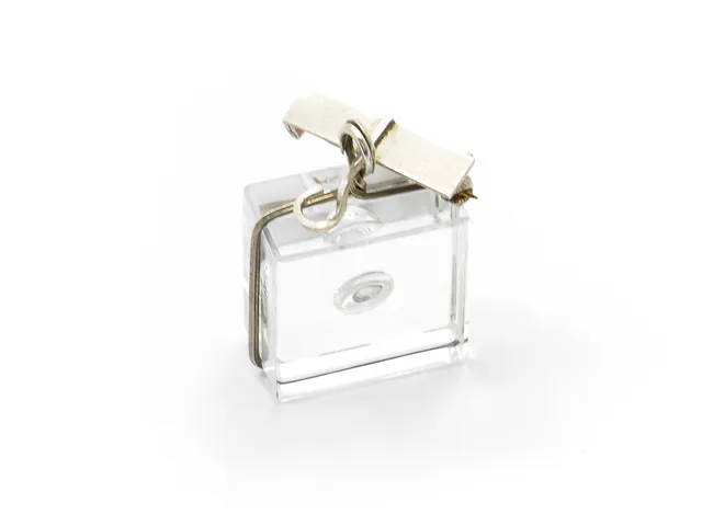 BROSCH, silver och glas Orrefors 1960