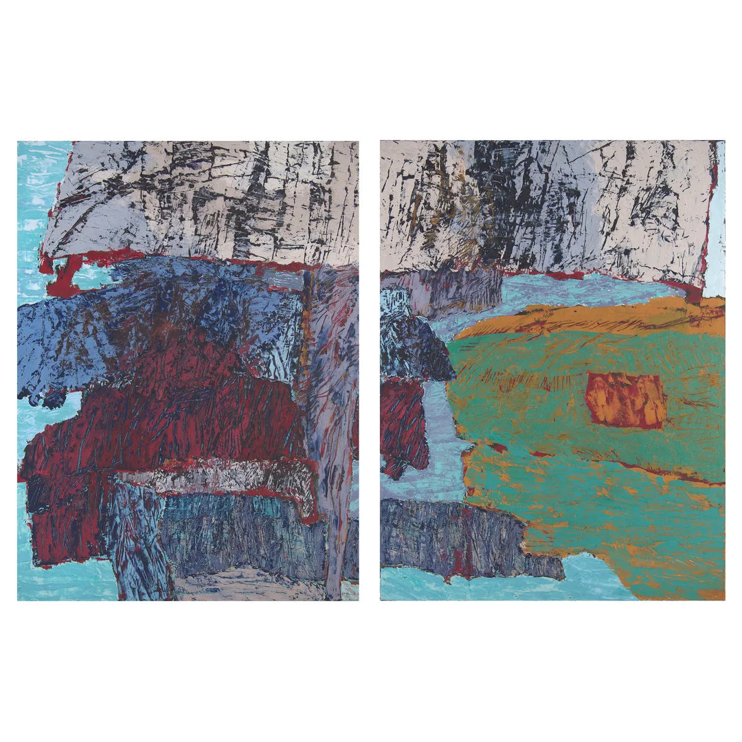 Rumohr, Knut — Båter i havn, 1990 — Kunst/Maleri — Blomqvist