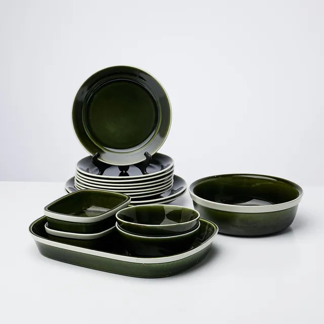 KARIN BJÖRQUIST. SERVISDELAR, 16 dlr, "Vardag", stengods, Gustavsberg.