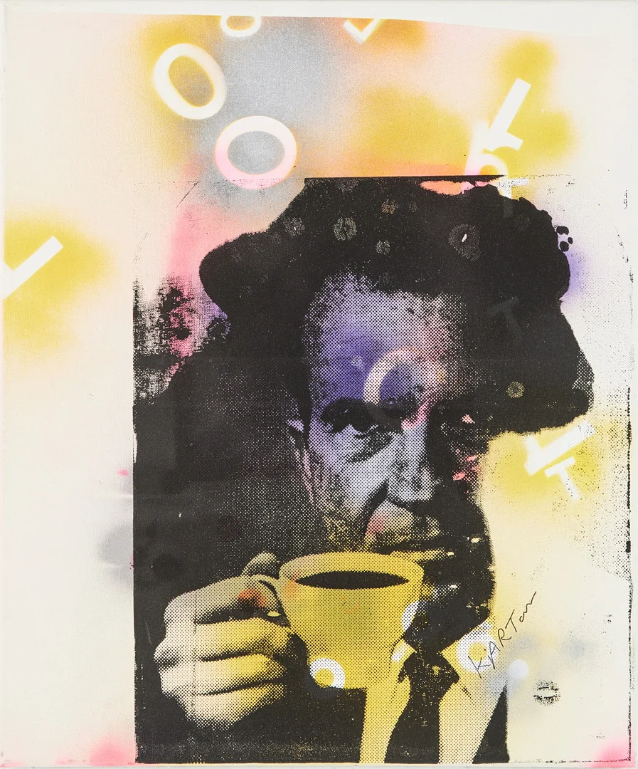 KJARTAN SLETTEMARK. Nixon, ur Nixon-serien, blandteknik med akryl och screentryck. Signerad KjARTan. — Engravings & Prints — Stockholms Auktionsverk Magasin 5