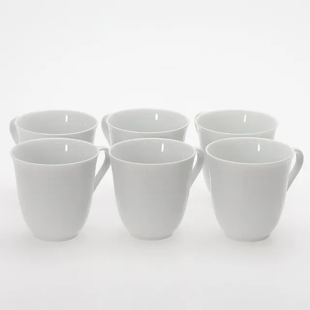 LOUISE ADELBORG. KAFFEKOPPAR, 6 st. Porslin, "Swedish Grace", Rörstrand.