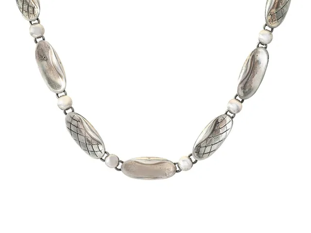 COLLIER, silver, fantasilänk, längd 41 cm, vikt ca 22,9 g.