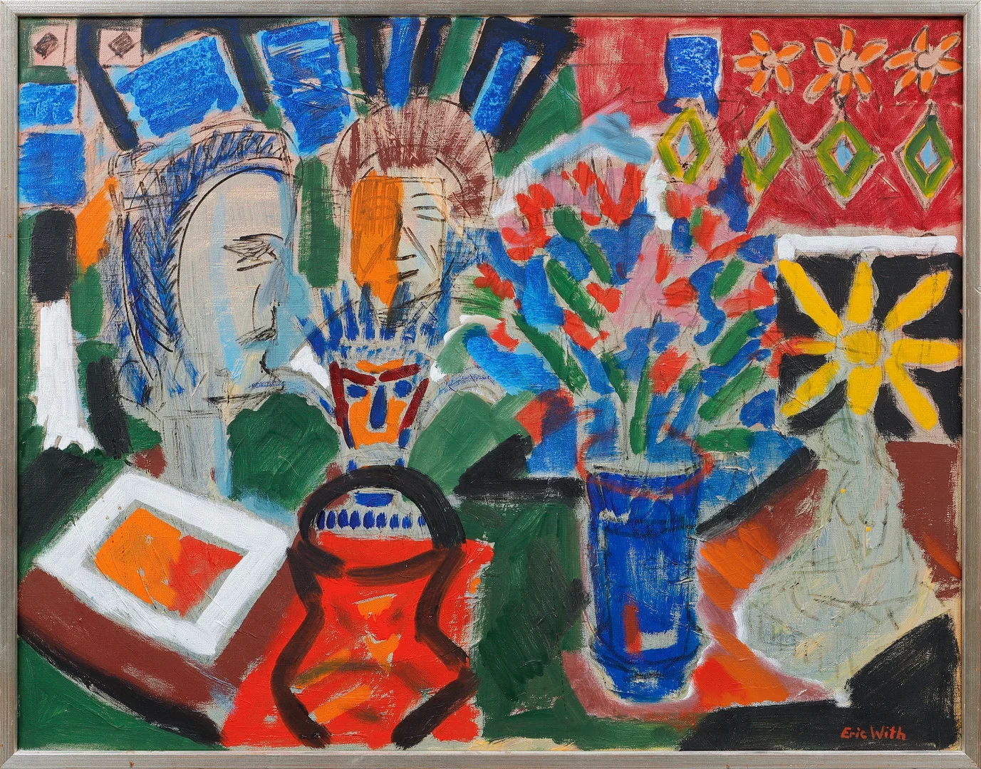 ERIC WITH. Figurkomposition, olja på duk, signerad. — Paintings — Göteborgs Auktionsverk