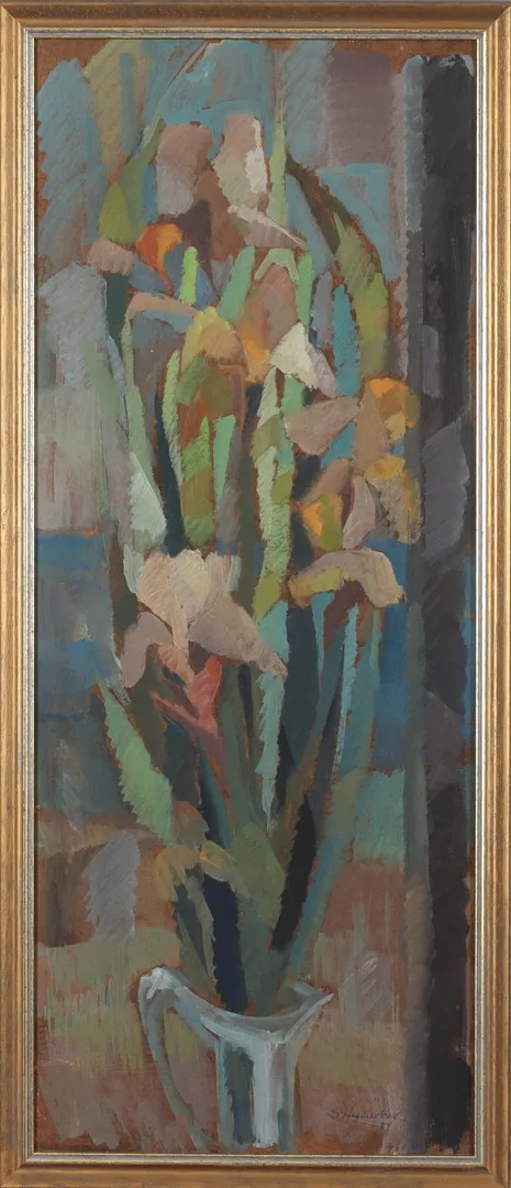 SVEN HAGMARKER. Blomsterstilleben, olja på pannå, signerad.
