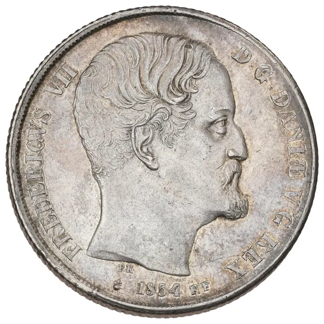 Frederik VII, 2 rigsdaler 1854 FF, H 6B
