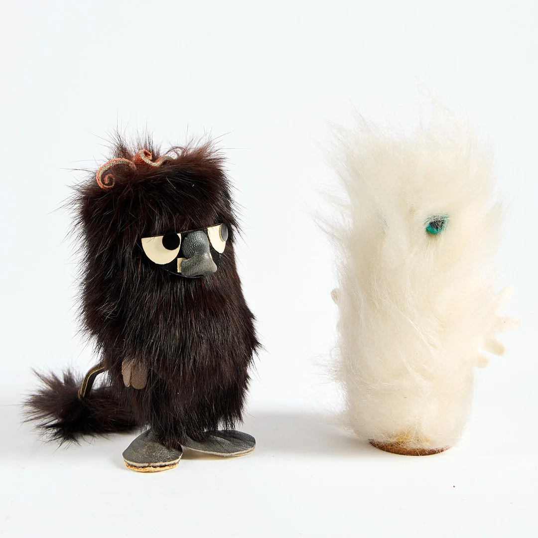 ATELIER FAUNI. Mumindockor, "Stinky" samt "Hattifnatt", 1955-71, Finland. — Dolls & Teddybears — Uppsala Auktionskammare