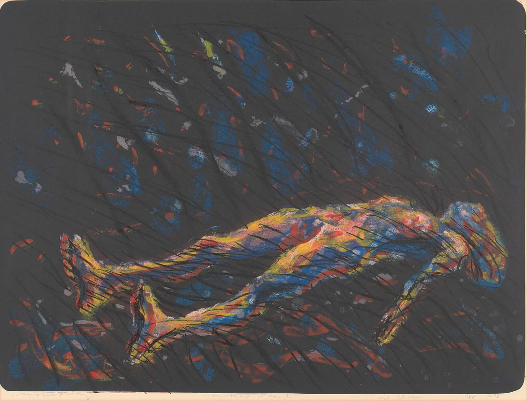Widerberg, Frans — "Kvinne, Sort" 1975/76 — Kunst/Grafikk — Blomqvist