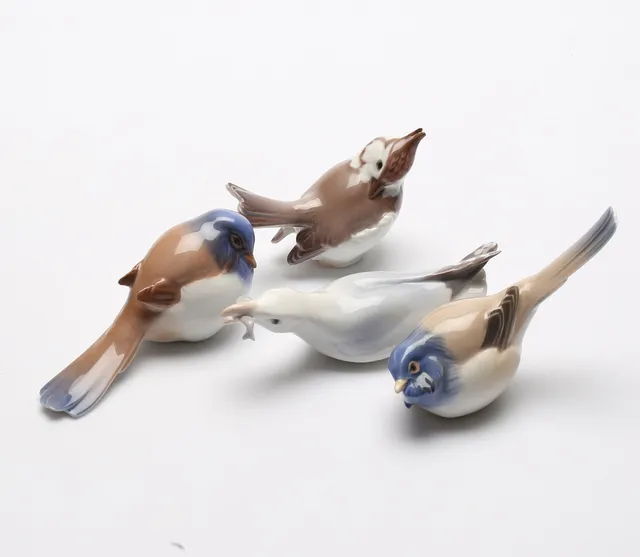 FIGURINER, 4 st, porslin, Bing & Gröndahl, Danmark.