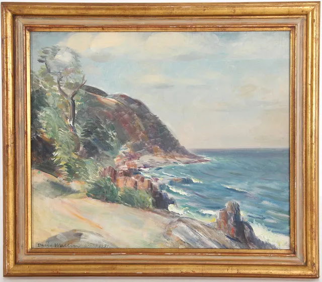 DAVID WALLIN. 1876-1957. Olja på pannå, Arild 1931, signerad.