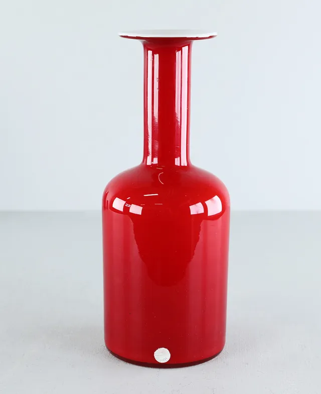 OTTO BRAUER. vas, glas, Holmegaard, Danmark, 1900-talets mitt.