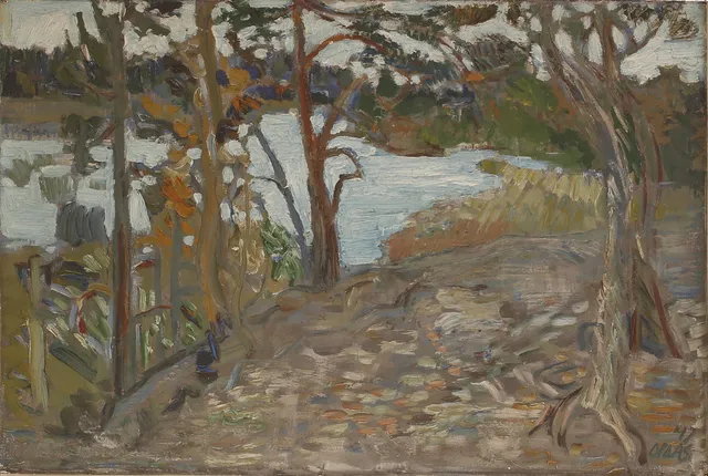 OTTO PAAS. Olja på pannå, signerad.