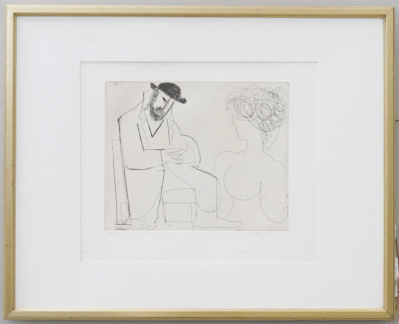 LENNART ROSENSOHN. Etsning, signerad samt numrerad 10/30. — Engravings & Prints — Gomér & Andersson Nyköping