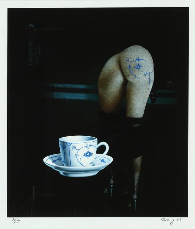 Untitled. Signed Ahlberg 03, 30/90. Lithograph in colours. Visible size 50×43 cm.