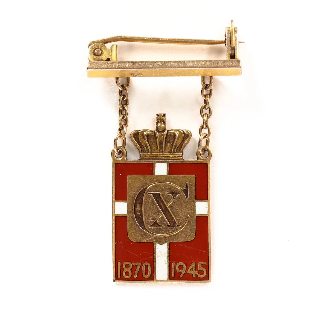 Georg Jensen. 'Royal Seal' of 14 kt. gold adorned with colored enamel. — Hobby and collectibles/Collectibles — Lauritz