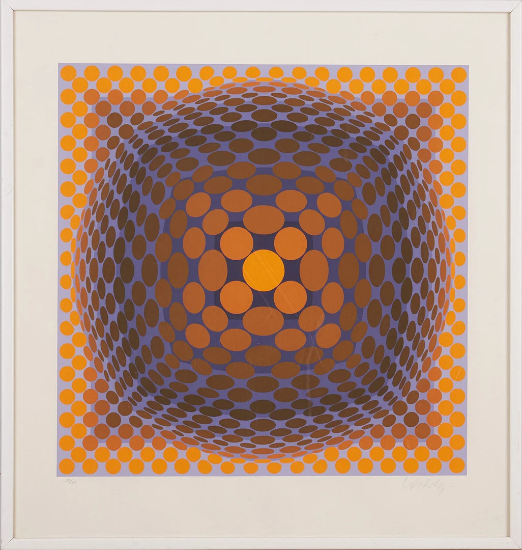VICTOR VASARELY (UNGERN/ FRANKRIKE, 1908-1997). Optisk komposition, signerad Vasarely, 47/250, färgserigrafi. — Engravings & Prints — Stockholms Auktionsverk Magasin 5