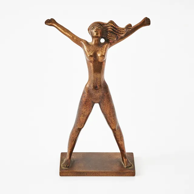 STIG BLOMBERG. Skulptur, "Fritidsflickan" eller "Våren", monogramsignerad.