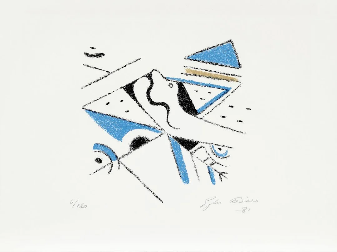 Untitled. Signed Ejler Bille 81, 6/120. Lithograph in colours. Sheet size 38×51 cm. Unframed. — Modern Prints/CoBrA — Bruun Rasmussen