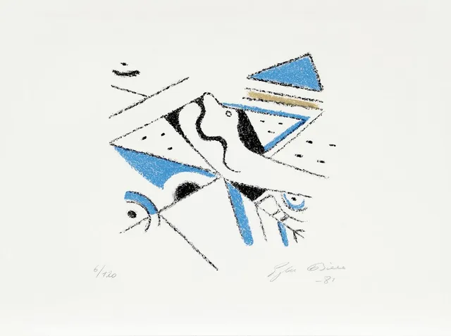Untitled. Signed Ejler Bille 81, 6/120. Lithograph in colours. Sheet size 38×51 cm. Unframed.