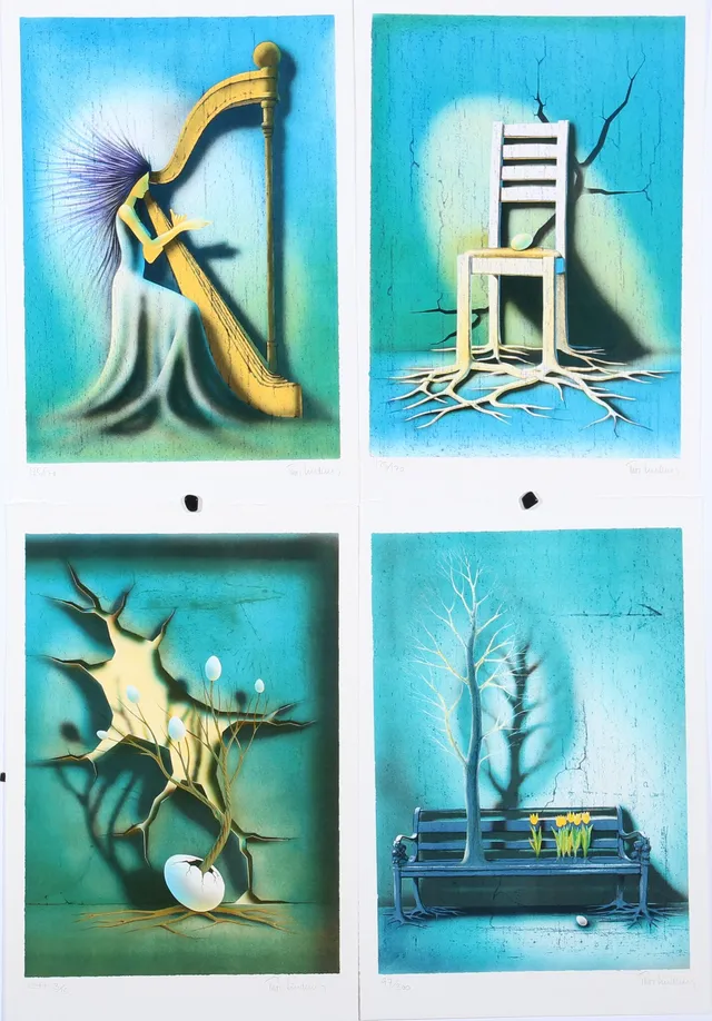 Thor Lindeneg. Four surrealistic compositions (4)