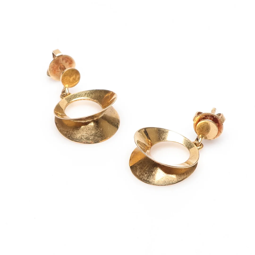 ÖRHÄNGEN, ett par, 18k guld. vikt ca 2.7gram. — Earrings — Gomér & Andersson Linköping