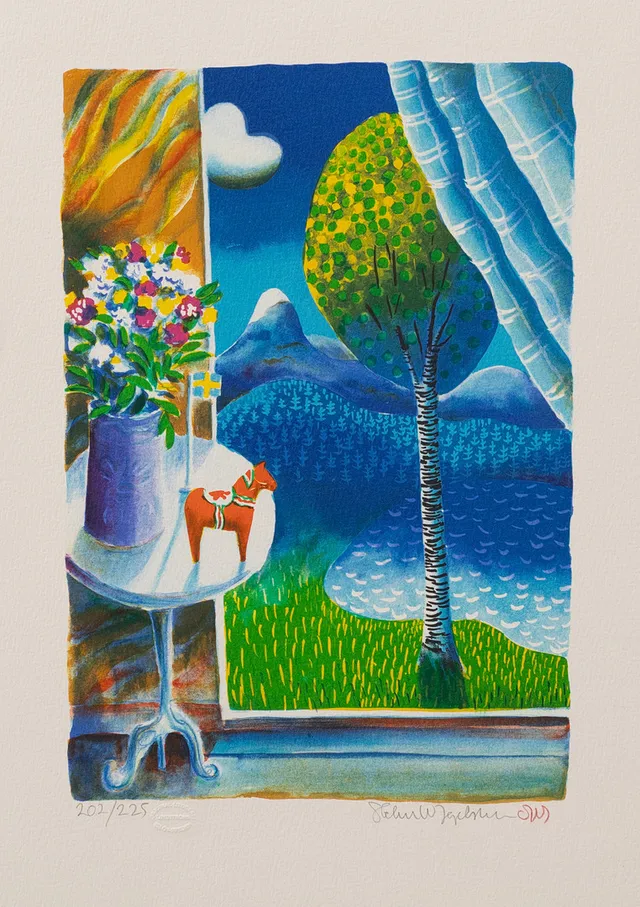 STEFAN IGELSTRÖM (FÖDD 1953). Komposition, litografi nr 202/225, signerad.