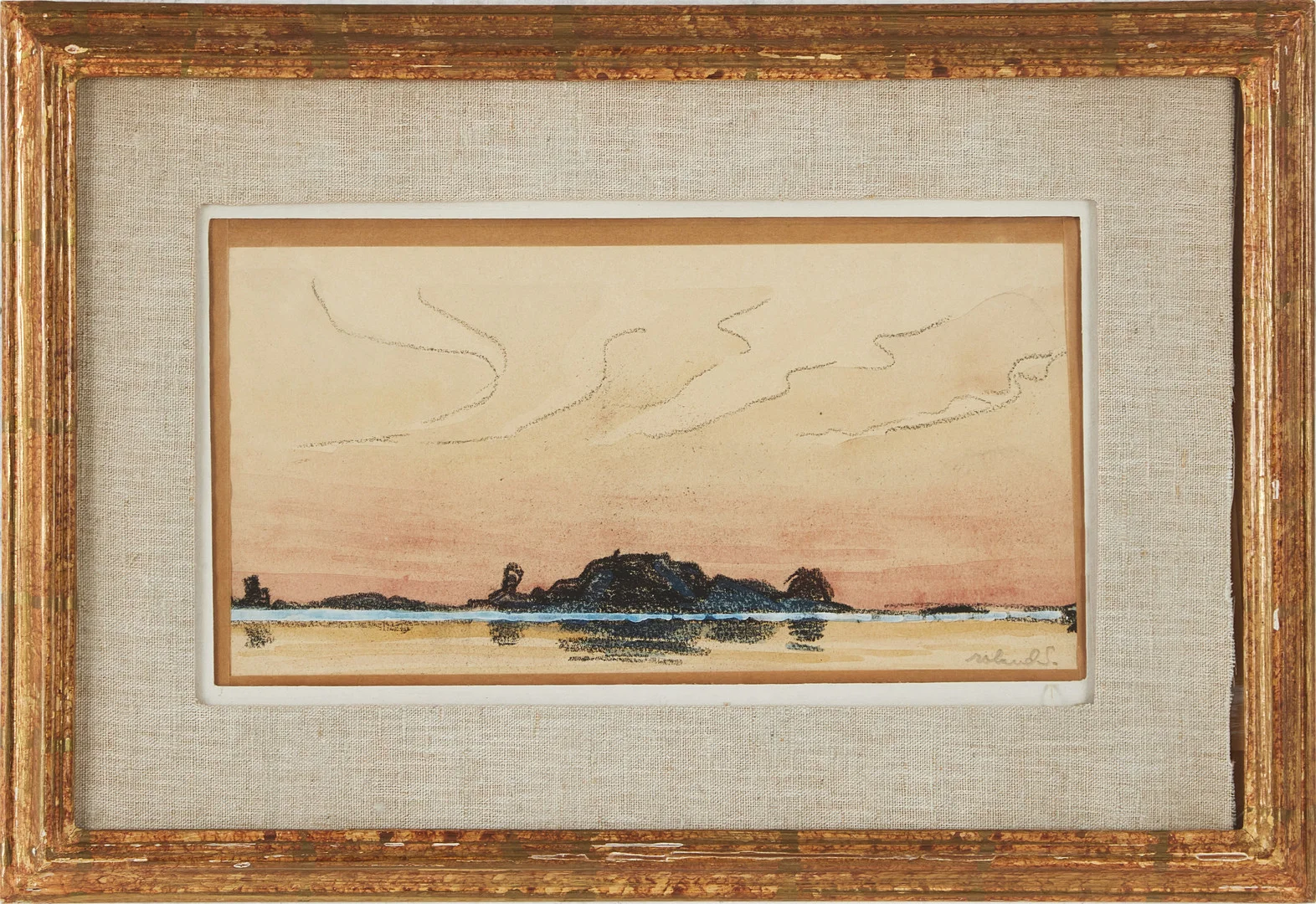 ROLAND SVENSSON. "Studie från Norrpada", blandteknik på papper. — Paintings — Stockholms Auktionsverk Magasin 5