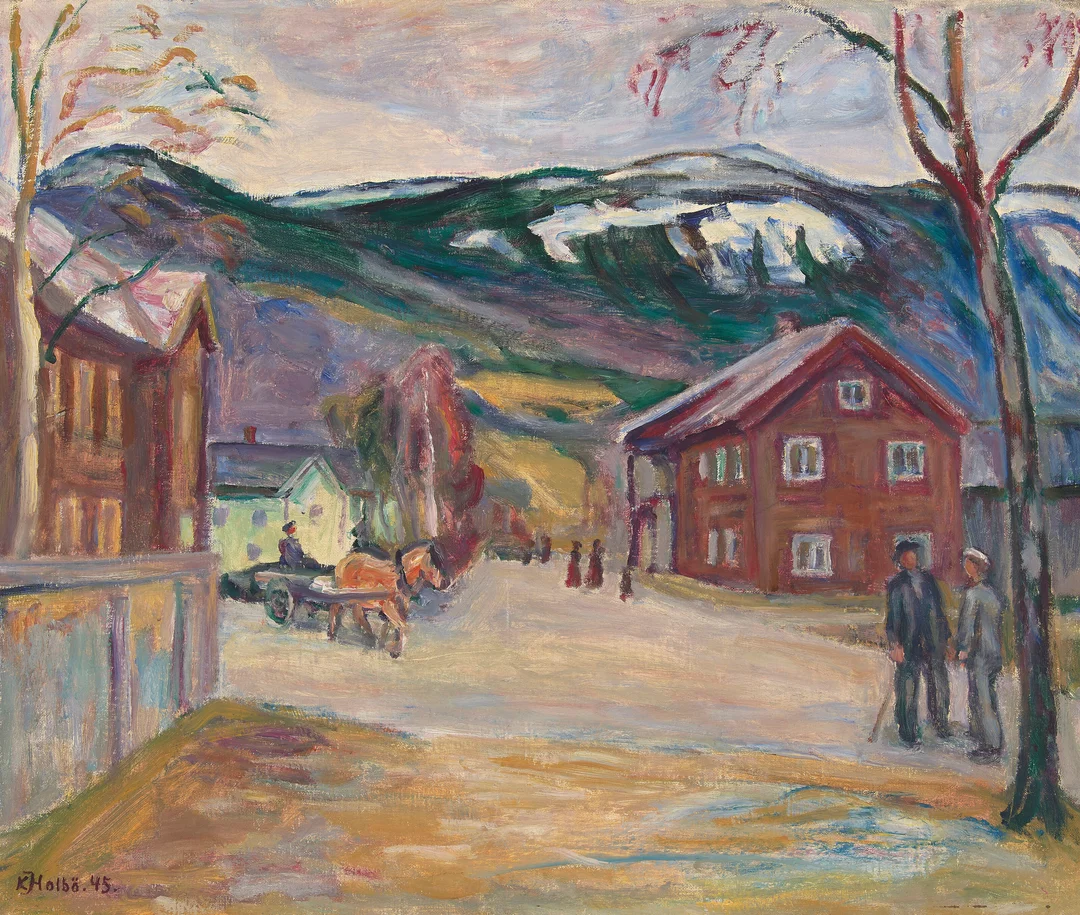 Holbø, Kristen — "Fra Vågåmo" 1945 — Kunst/Maleri — Blomqvist