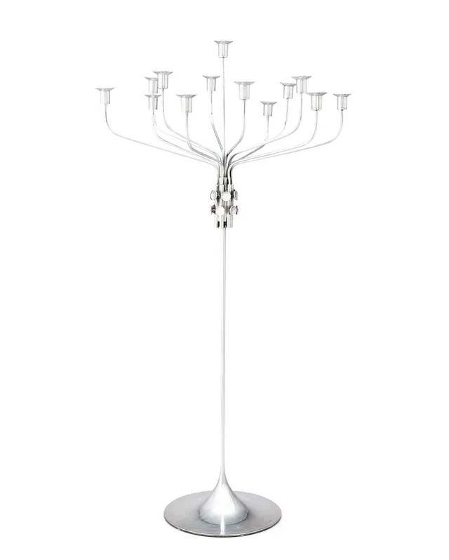 Tapio Wirkkala, kandelaber för tretton ljus, "TW412", Hopeakeskus OY, Finland efter 1968, sterling.