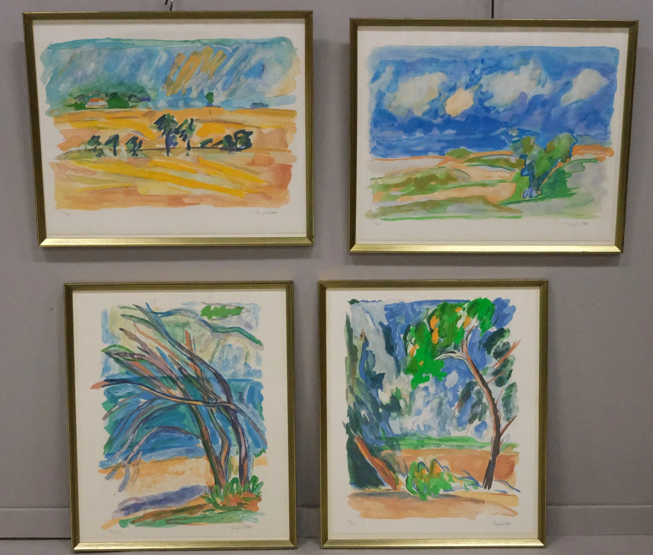 LEOPOLD FARE. FYRA FÄRGLITOGRAFIER, NUMRERADE SAMT SIGNERADE. — Paintings — Björnssons Auktionskammare