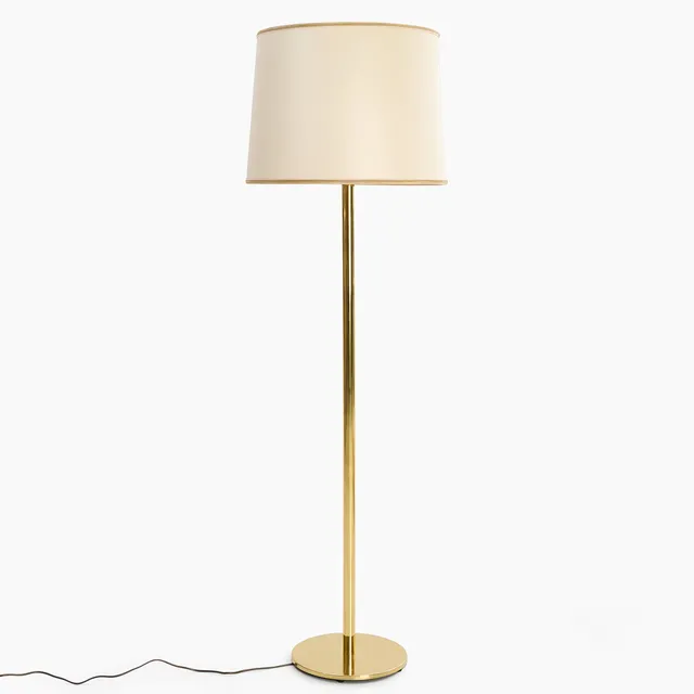 GOLVLAMPA, Tr & Co, Norge, 1900-talets andra hälft, etikettmärkt, mässing.