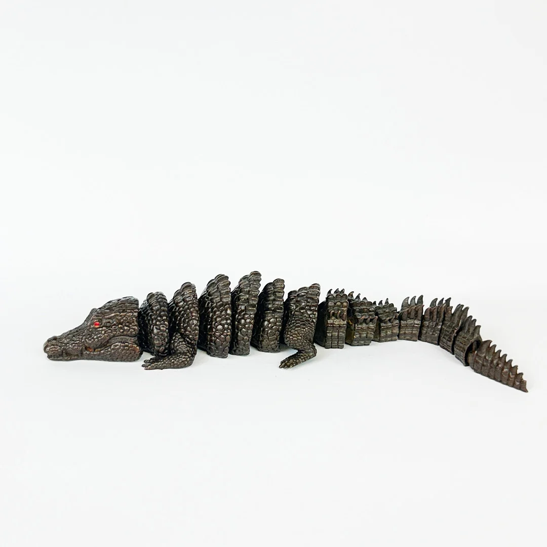 BRONZE ARTICULATED CROCODILE. — Sculptures & Bronzes — Chalkwell Auctions