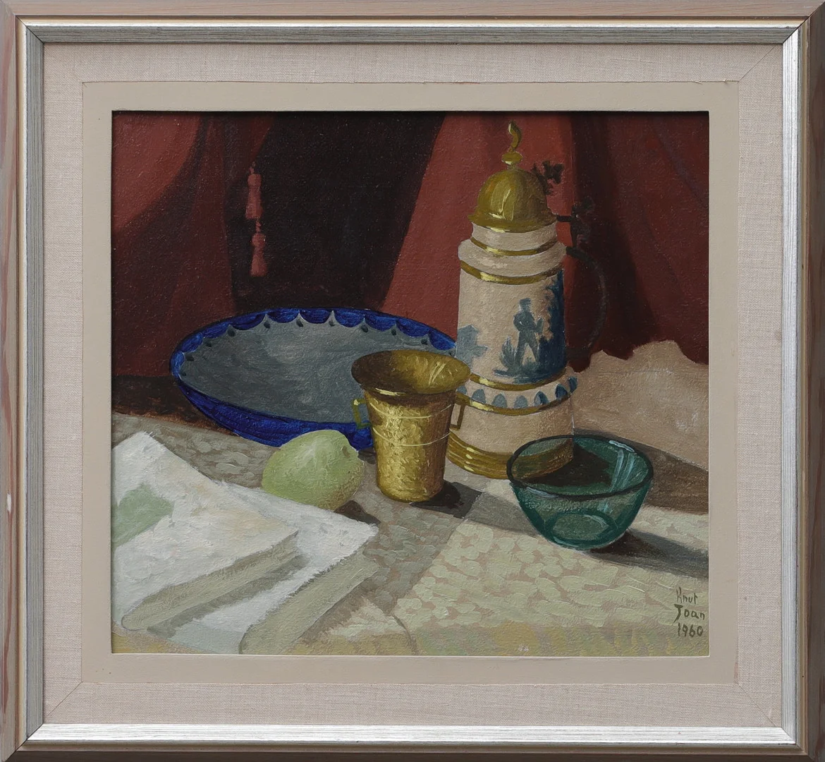 KNUT JOAN. olja på pannå, signerad och daterad 1960. — Paintings — Gomér & Andersson Norrköping