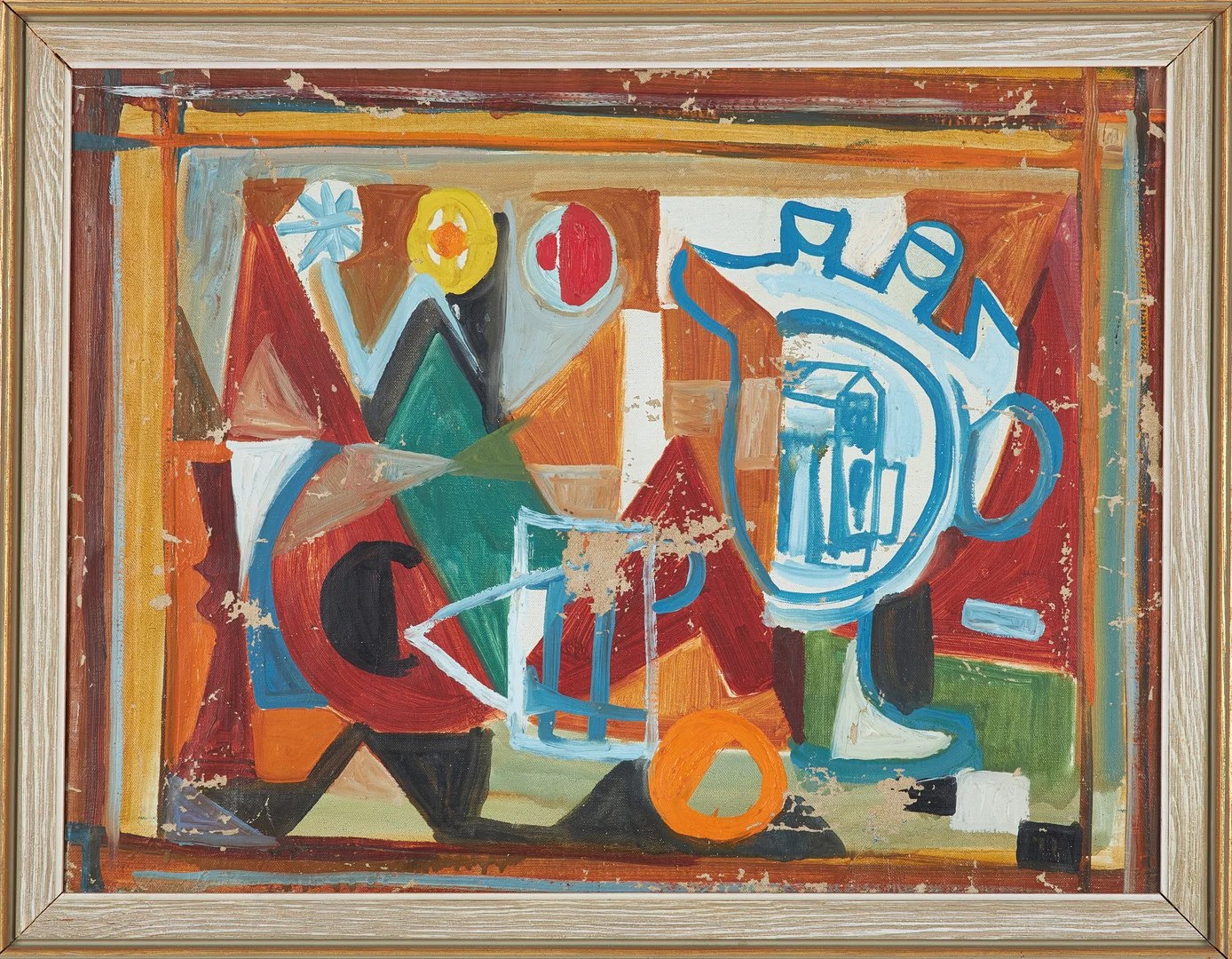 BENGT LINDSTRÖM. TILLSKRIVEN. Abstrakt komposition, olja på duk, osignerad. — Paintings — Stockholms Auktionsverk Sickla
