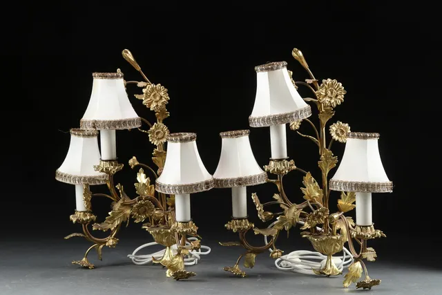 Par lampetter af messing, 1900-tallets 1. halvdel (2)