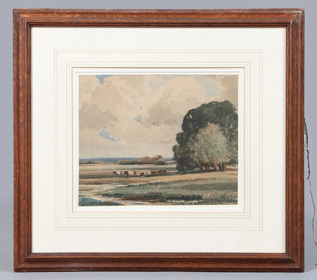 A FRAMED WATERCOLOUR LANDSCAPE. — Paintings — Bishop & Miller