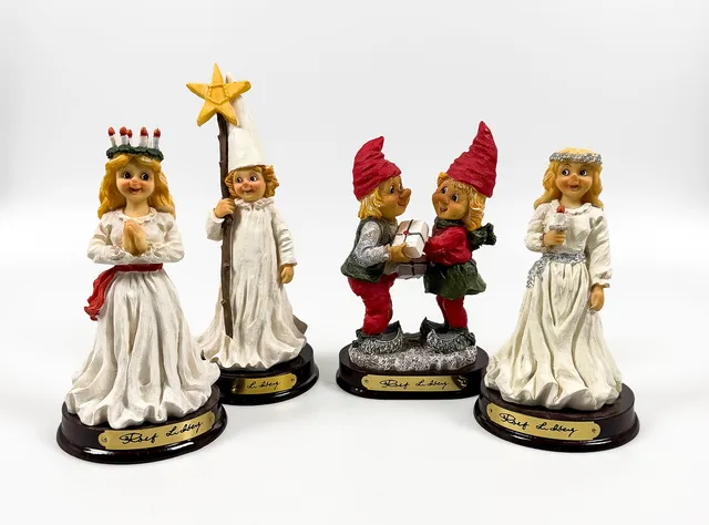 ROLF LIDBERG. FIGURINER, 4 st, "Jul", numrerade, RBA.