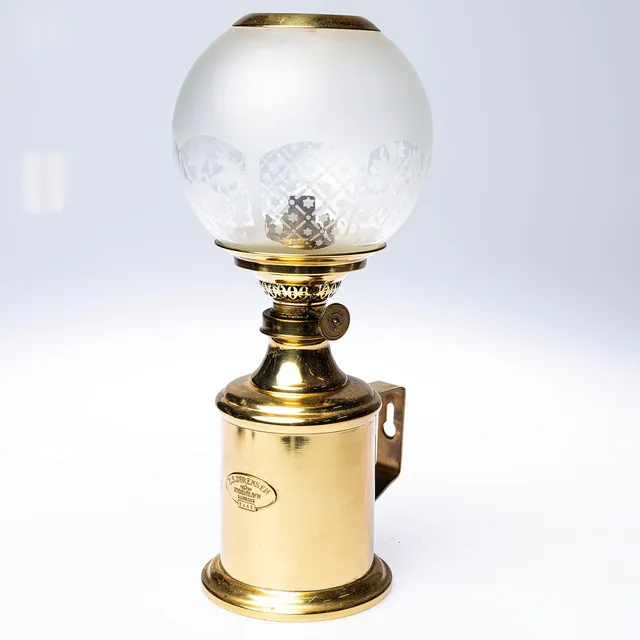 FOTOGENLAMPA, mässing och glas, E.S. Sørensen, Scantime, Danmark.