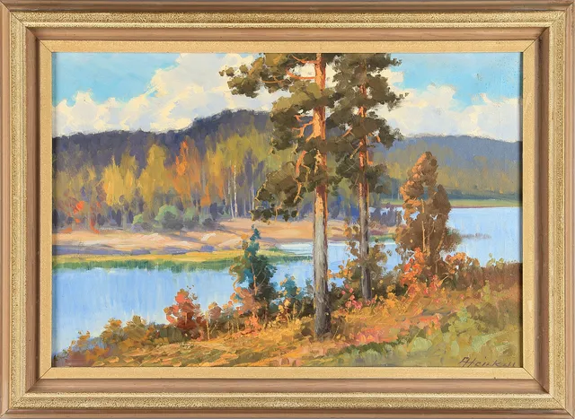 HEICKELL, ARTHUR (FINLAND 1873-1958):. Skogslandskap i höstskrud.