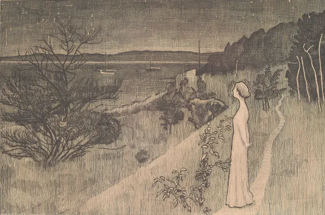 Sohlberg, Harald — "Dame ved stranden (Stillheten II)" 1931